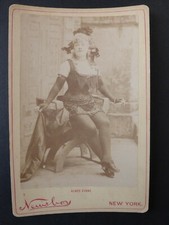 Antique 1890's Newsboy Burlesque Cabinet Photos N566 #8 Agnes Evans
