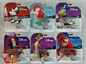 Hot Wheels 2018 1/64 Disney Pixar Character Cars Series 6, Set of 6 Diecast Cars - Picture 1 of 8