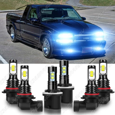 Para For Chevrolet S10 1998-2002 2003 LED faro alto / bajo haz + luz antiniebla - Image 1 of 4