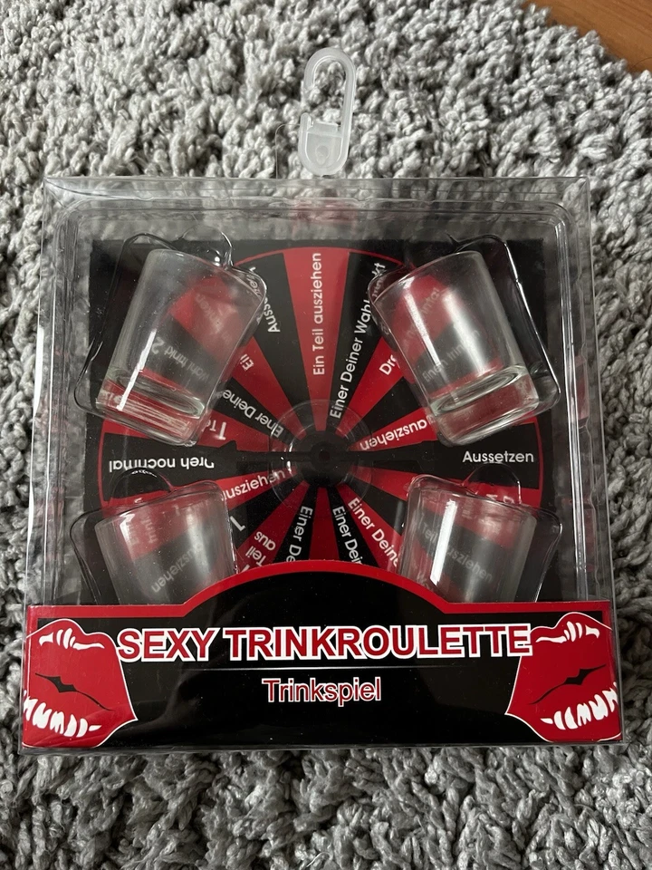 Trinkspiel sexy Roulette Inklusive 4 Shotgläsern Und Drehrad - Bild 1 von 1