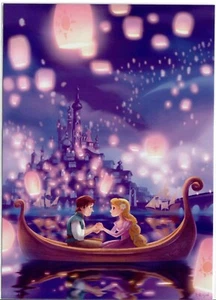 Disney Parks WonderGround "Tangled" Rapunzel 5x7 "Lantern Love Song" Flynn Rider - Picture 1 of 1