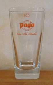 Pago Natural Fruit Juices Square Highball Glass Pub Home Bar Hi-ball New Unused - Picture 1 of 5