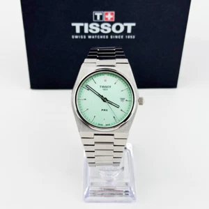 Tissot PRX 40mm Light green Dial Men's Quartz Watch T137.410.11.091.01 - Picture 1 of 7