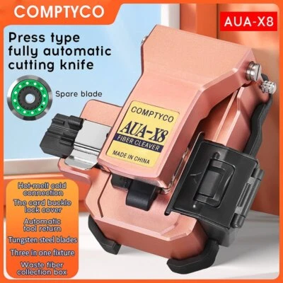 AUA-X8 Optical Fiber Cleaver Automatic Cable Cutting FTTT Fiber Optic Knife Tool - Image 1 of 4