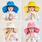 With Whistle Kids Bucket Hat With Neck Flap Strap Panama Hat Sun Cap  Toddler