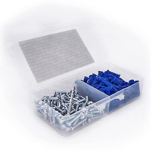 ® #10-12 Plastic Conical Blue Bantam Drywall Wall Anchor Kit PAK1012, Includes (