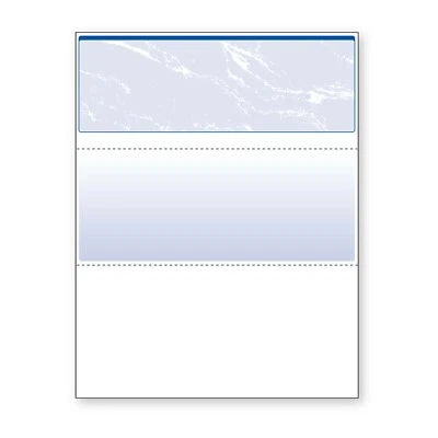 DocuGard Standard Blue Checks, 24 Pound, 8.5 x 11 Inches, Top, Middle or Bottom