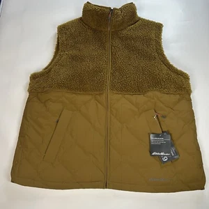 Eddie Bauer Vest Women’s XL Twisp Down Puffer Quilted Sherpa FP 650 Full Zip - Picture 1 of 10
