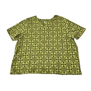 Camiseta Top Mujer Liz & Me Essentials 2X Verde Estampado Geométrico Algodón - Imagen 1 de 3