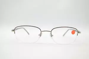 Vintage Das Monokel OU 31-595-01 Silber Blau Halbrand Brille Brillengestell NOS - Bild 1 von 6