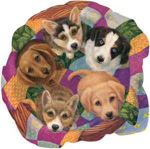 Rompecabezas SunsOut Litter of Puppies 750 piezas de Linda Elliot - Imagen 1 de 3