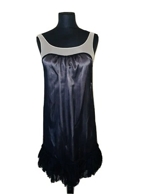 Kookai Grey Black Beige Beaded Silk Dress Size 8 36 Very Good Condition C41 - Image 1 of 4