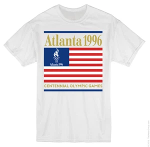 NEW USA Atlanta 1996 Centennial Olympic Games Vintage Coke Coca Cola 90s Shirt - Picture 1 of 2