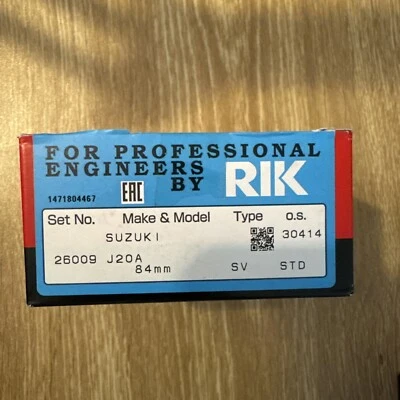 Juego de anillos de pistón tamaño STD para Suzuki Grand Vitara J20A 84 mm Foto 1 de 2