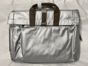 Senz Glenn Shiny Silver Waterproof Laptop Bag Umbrella Pocket - Picture 1 of 11