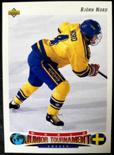Bjorn NORD 1991-92 Upper Deck World Jr Tournament Hockey Card #231 Sweden