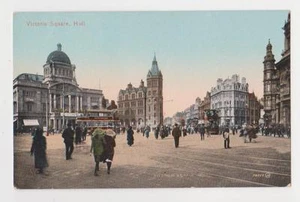 Hull,U.K.Victoria Square,Trolley Car,East Riding of Yorkshire,c.1909 - Picture 1 of 1