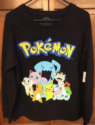 Sudadera Pokémon Cuello Redondo Para Mujer L Negra Nueva Con Etiquetas Nueva Foto 1 de 4