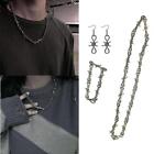 Thorns Choker Necklace Chain Unisex Barbed Metal Alloy Bracelet Earrings Hi SG5