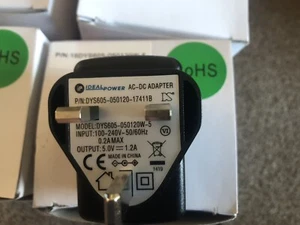 Ideal Power 15DYS605-050120W-5 Fixed UK Plugtop PSU 5V 1.2A 2.1mm Output - Picture 1 of 5
