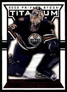 2002-03 Pacific Private Stock Titanium Blue Tommy Salo 70/299 Edmonton Oilers