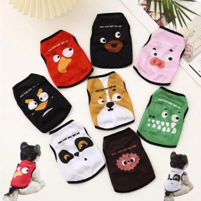 Dog Shirt Pet Vest Cat Clothes Puppy Pet Cat Shirt Small Dog Clothing Sleeveles~ - Image 1 of 4
