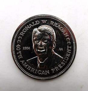 Medaglia Commemorativa Ronald Reagan Vintage Nuova Storica Doppia Aquila - Foto 1 di 8