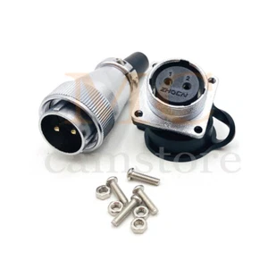 Conector de alimentación industrial impermeable WS24 25A 2 pines, enchufe de cable de aviación - Imagen 1 de 6