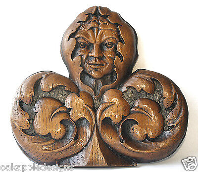 Green Man Reproduction Medieval Church Carving Unique Hand Made Oakapple Designs • 16.99£