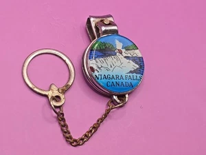 Llavero Llavero - Vintage Niagra Falls Canadá Metal Souvenir - Imagen 1 de 2