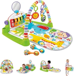 Fisher-Price Baby Playmat Deluxe Kick & Play Piano Gym, Green Musical Learning - Picture 1 of 6