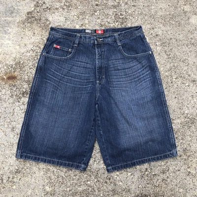 Pantalones Cortos De Colección Southpole Para Hombres 36 Azul Jeans Sueltos Rojo Pestaña Pierna Ancha Pantalones Cortos Y2k Patinador Foto 1 de 4