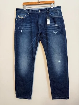 Novo com etiquetas 💥 Diesel Thavar ~ CGQ84 Jeans 38x30 - Fino - Skinny - Elástico 💥 MSRP: US$ 228 - Imagem 1 de 4