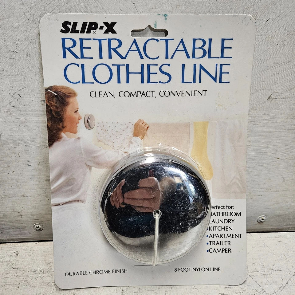Línea de ropa retráctil Bissell SLIP-X nueva cromada lavandería camping Foto 1 de 4