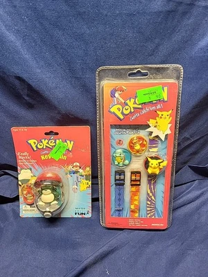 Vintage 1999 Pokémon Snorlax Keychain Sealed Basic Fun #753-0 & Watch! - Image 1 of 4