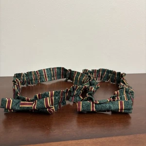 Kleiner Longaberger Strumpfkorb Zubehör Weihnachten kariert Schleife 2 Stück - Bild 1 von 5