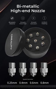 Creality CR-6 SE Neo S1 MK8 Bi Metal Hardened Steel Tip 8PC Nozzle Kit - Bild 1 von 6