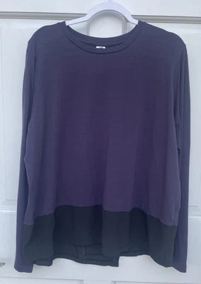 Top tejido manga larga New Balance 2XL azul marino negro bloques de color para mujer defecto Foto 1 de 3