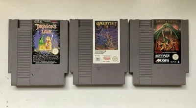 Nintendo NES Gauntlet 2, Dragon's Lair, Swords & Serpents Games Cart only - PAL - Image 1 of 4