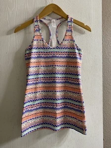 ivivva Lululemon Green Orange  Purple Lightweight Tank Top Shirt Girls Sz 14 - Picture 1 of 3