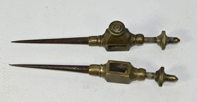 Vintage Brass Trammel Points / Heads with Pencil Holder 5” long - Image 1 of 4