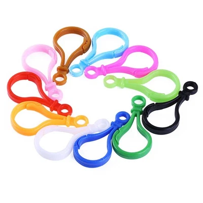  Juego de accesorios de 100 piezas de llavero de plástico broches de presión broches de langosta soporte colgante Foto 1 de 4