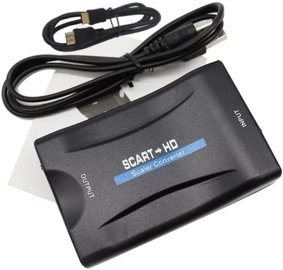 Scart to HDMI Converter with HDMI Cable Scart Adapter Support HDMI 720/1080P UK - Image 1 of 4