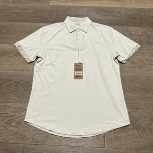 Mantra Polo Shirt M California Poppy Catalyst Band Collar Performance Golf NEW - Picture 1 of 11