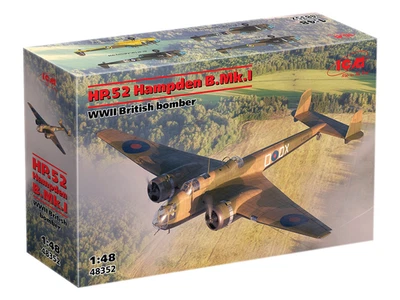ICM 48352 - HP.52 Hampden B.Mk.I, WWII British bomber - 1:48 Aircraft Model Kit - Image 1 of 4
