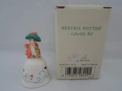 Campana coleccionable de porcelana Beatrix Potter Schmid Benjamin Bunny con caja 1992 Foto 1 de 4