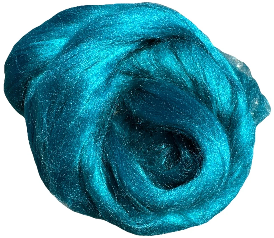 Bamboo Viscose Type Turquoise “Malachite”Top Roving Fiber 1 oz - Image 1 of 1