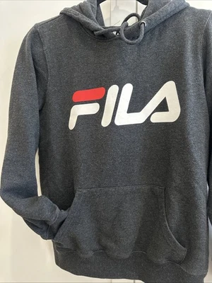 Sudadera con capucha para mujer Fila con logotipo en gris carbón Foto 1 de 3