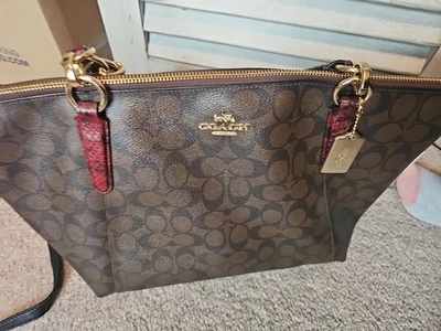 Coach F58292 City Zip Tote in Signature - Imitation Gold/Brown/Black - Image 1 of 4