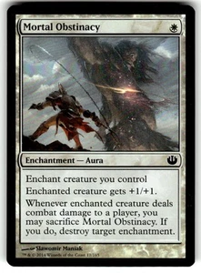 FOIL NM MTG Mortal Obstinacy Journey into Nyx Regular - Picture 1 of 2